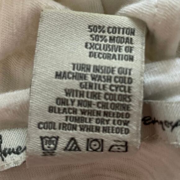 American Rag, Sz Small, White Crochet Trim Tank, Boho, Faux Embroidery, Festival - Picture 5 of 6